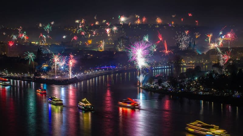 Rhine in Flames in Sankt Goarshausen - Magical Fireworks over the Water (port-to-port cruise)